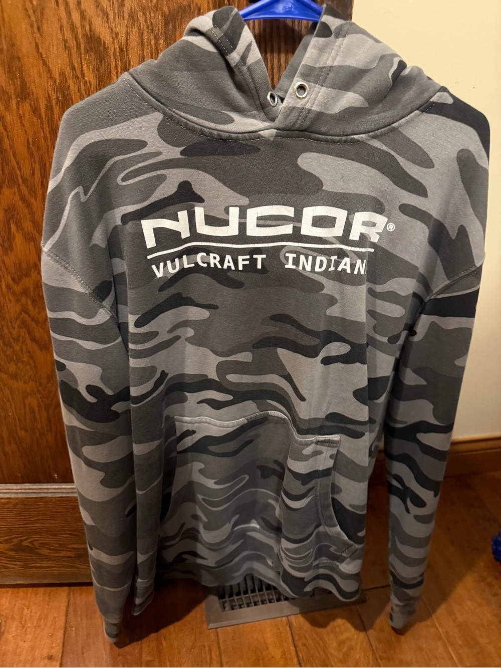 Gray Camo Pullover Hoodie - Men's